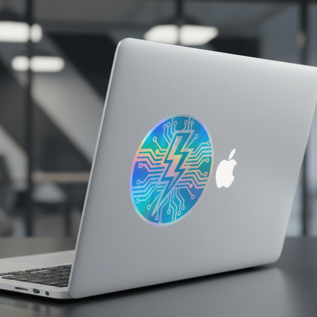 AI Breaking Wire Laptop Sticker